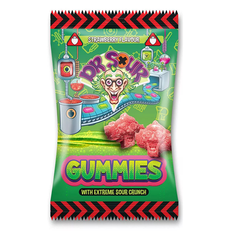 Dr Sour Strawberry Flavor Gummies (Extreme Sour Crunch) 200g