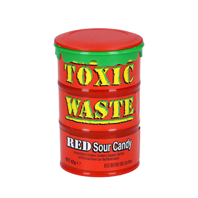 Toxic Waste Red Sour Candy (Lutschbonbons) 42g