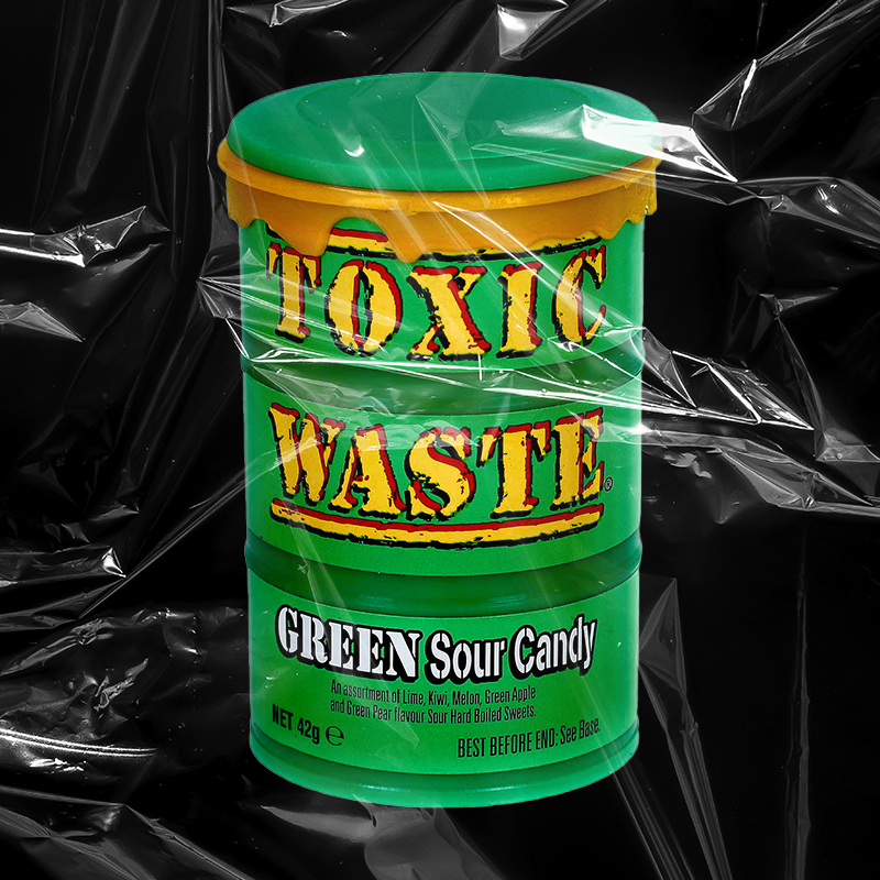 Toxic Waste Green Sour Candy (Lutschbonbons) 42g