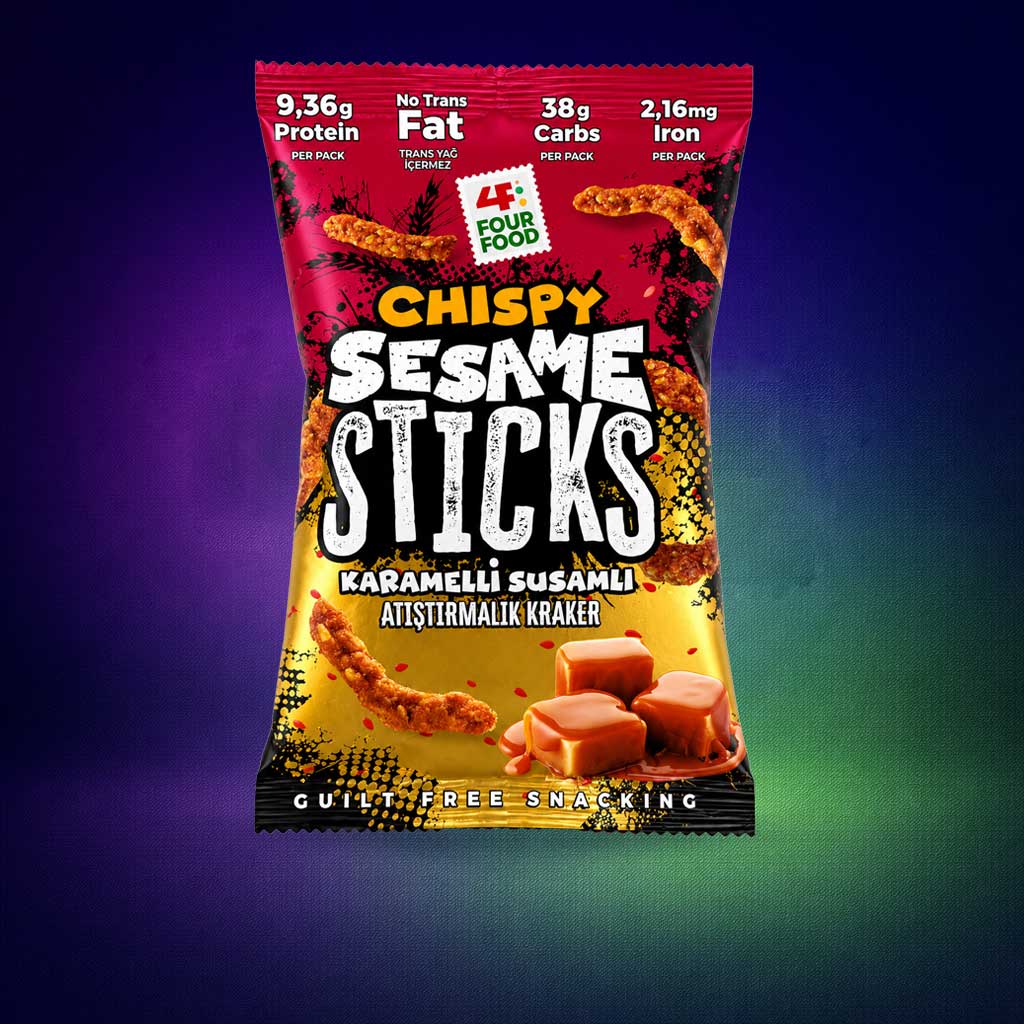 Chispy Sesamsticks Karamell 80g