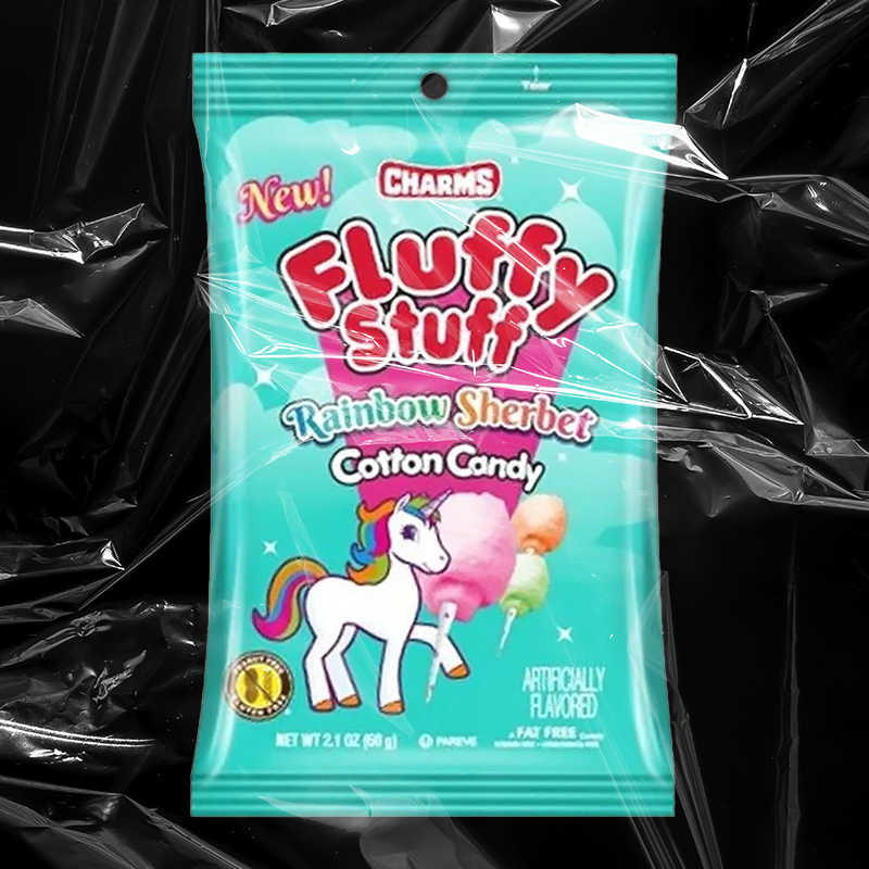 Fluffy Stuff Rainbow Sherbet Cotton Candy (bunte Zuckerwatte) 60g
